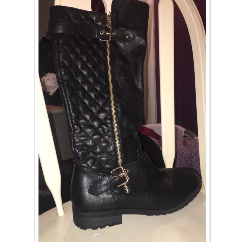 Black riding boots